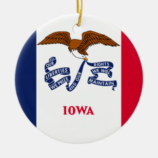 Iowa-Flagge Keramik Ornament