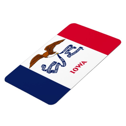 Iowa-Flagge Magnet (Linke Seite)