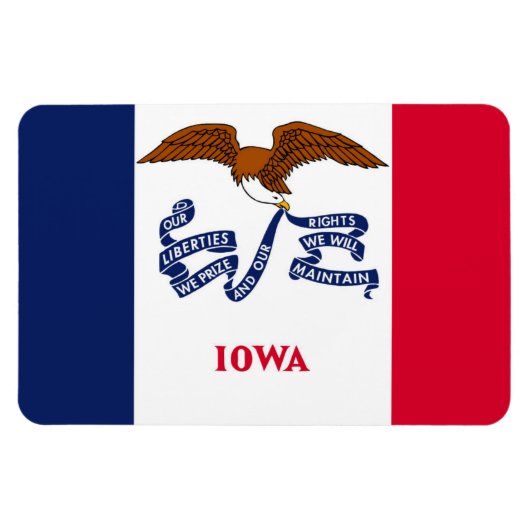 Iowa-Flagge Magnet (Horizontal)
