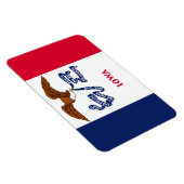 Iowa-Flagge Magnet (Rechte Seite)