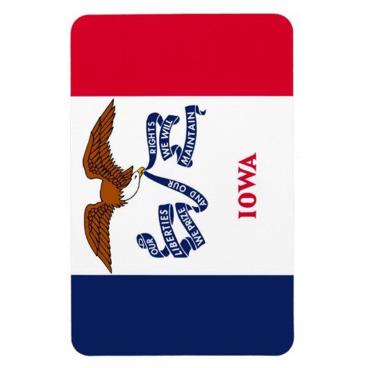 Iowa-Flagge Magnet (Vertikal)