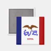 Iowa-Flagge Magnet (Vorderseite/Rückseite)