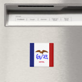 Iowa-Flagge Magnet (In Situ (Geschirrspüler))