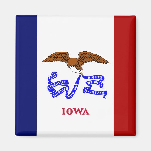 Iowa-Flagge Magnet (Vorne)