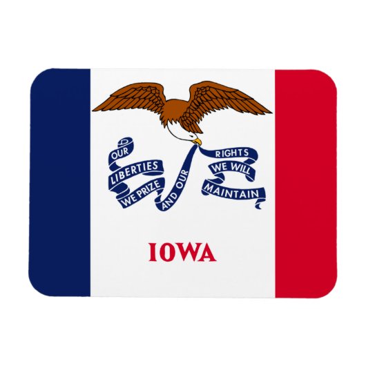 Iowa-Flagge Magnet (Horizontal)