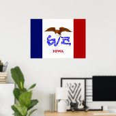Iowa-Flagge Poster (Heimbüro)