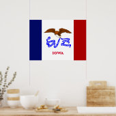Iowa-Flagge Poster (Küche)