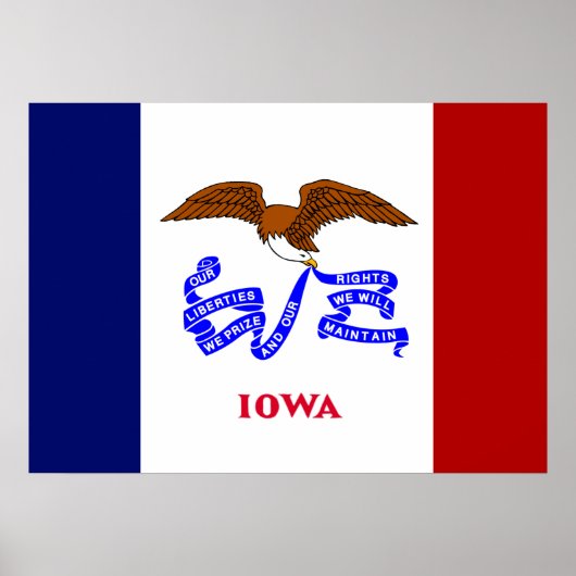 Iowa-Flagge Poster (Vorne)