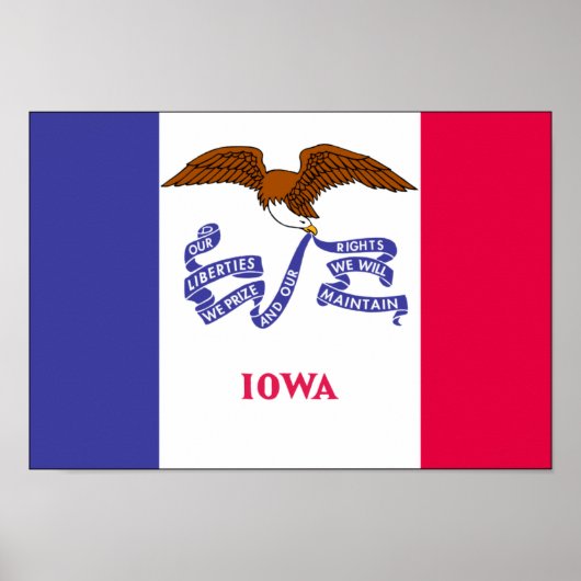 Iowa-Flagge Poster (Vorne)