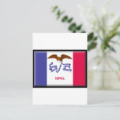 Iowa-Flagge Postkarte (Stehend Vorderseite)