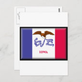 Iowa-Flagge Postkarte (Vorne/Hinten)