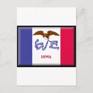 Iowa-Flagge Postkarte