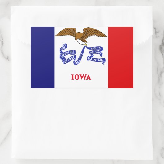 Iowa-Flagge Rechteckiger Aufkleber (Tasche)