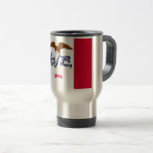 Iowa-Flagge Reisebecher (VorderseiteRechts)