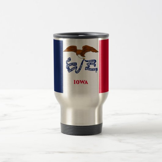 Iowa-Flagge Reisebecher (Mittel)