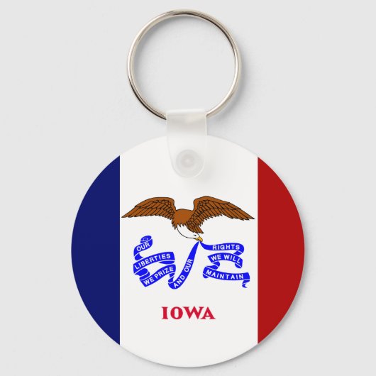 Iowa-Flagge Schlüsselanhänger (Vorderseite)