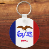 Iowa-Flagge Schlüsselanhänger (Vorderseite)