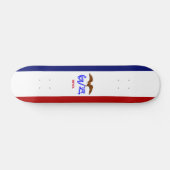 Iowa-Flagge Skateboard (Horizontal)