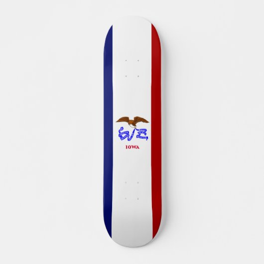 Iowa-Flagge Skateboard (Vorne)