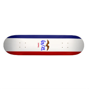 Iowa-Flagge Skateboard