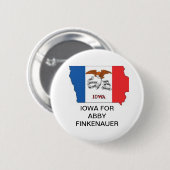 IOWA for ABBY FINKENAUER SENATE Button (Vorne & Hinten)