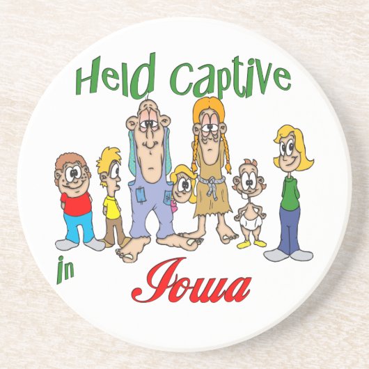 Iowa Funny Trailer Park Sandstone Untersetzer (Vorne)