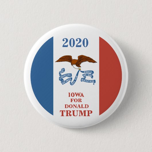 Iowa für Donald Trump 2020 Button (Vorderseite)