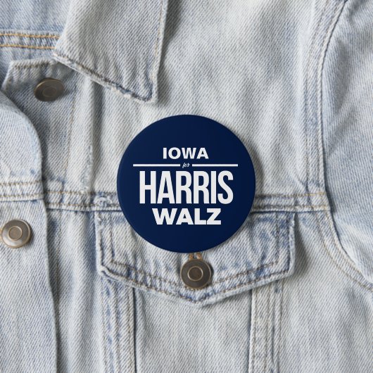 Iowa für Harris Walz Button (Beispiel)