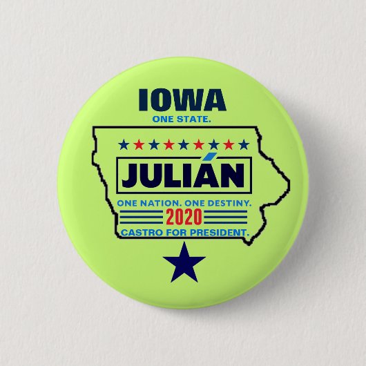 Iowa für julianischen Castro 2020 Button (Vorderseite)