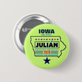 Iowa für julianischen Castro 2020 Button (Vorne & Hinten)