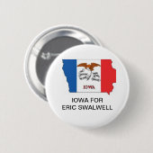 IOWA für Knopf ERICS SWALWELL 2020 Button (Vorne & Hinten)