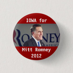 Iowa für Mitt Romney Foto-politischen Knopf 2012 Button