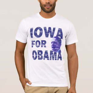 Iowa für Obama beunruhigte T - Shirt