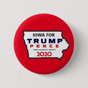 Iowa für Trump Pence 2020 Button