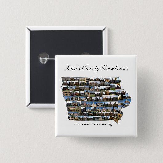 Iowa-Gericht-Projekt Button (Vorne & Hinten)