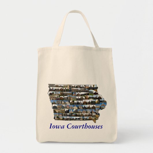 Iowa-Gericht-Tasche (blauer Text) Tragetasche (Vorne)