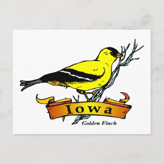 Iowa Goldfinch Postkarte (Vorderseite)