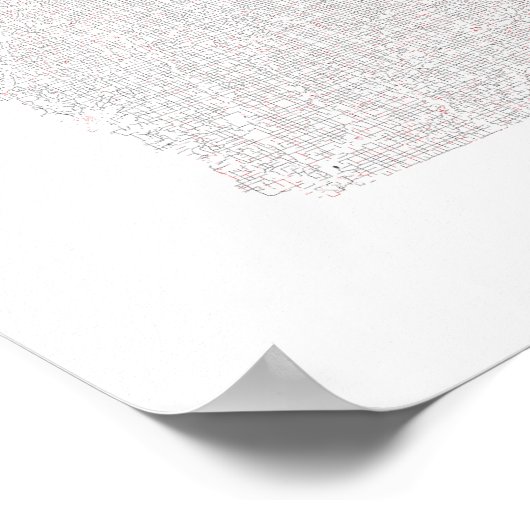 Iowa Gravel Road Map Poster (Ecke)