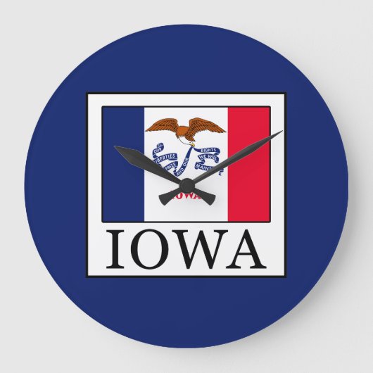 Iowa Große Wanduhr (Vorderseite)
