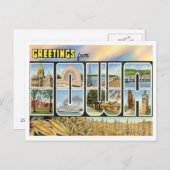 Iowa Gruß von US-Staaten Postkarte (Vorne/Hinten)
