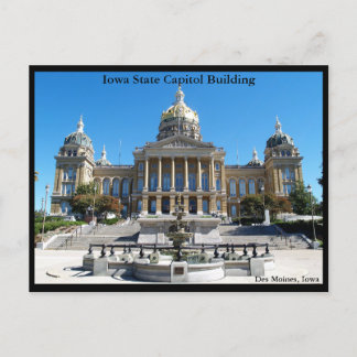 Iowa-Hauptstadt Postkarte