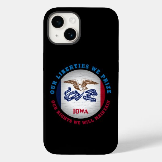 IOWA HAWKEYE STAAT FLAG Case-Mate iPhone HÜLLE (Rückseite)
