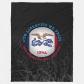 IOWA HAWKEYE STAAT FLAG FLEECEDECKE (Vorderseite)