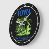 Iowa Hawkeye State Farm Time Große Wanduhr (Winkel)
