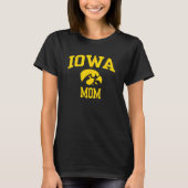 Iowa Hawkeyes Mama Icon Black Offiziell lizenziert T-Shirt (Vorderseite)