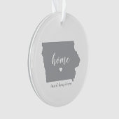 Iowa Heimat Personalisiertes Ornament (Vorderseite)
