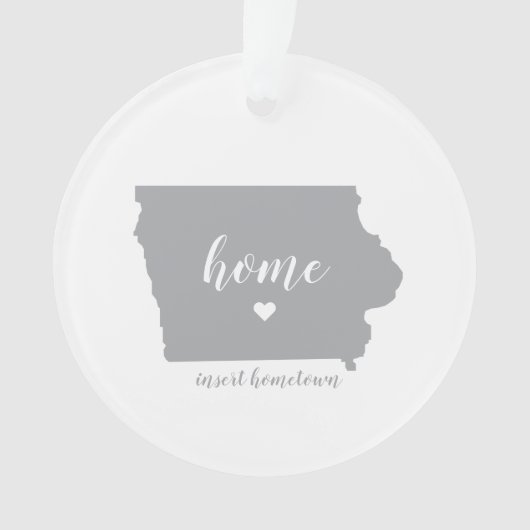 Iowa Heimat Personalisiertes Ornament (Vorderseite)