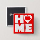 Iowa Home Heart State Button Badge (Vorne & Hinten)