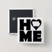 Iowa Home Heart State Button Badge (Vorne & Hinten)