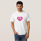 Iowa Hot Pink Heart - I Liebe IA T-Shirt (Vorne ganz)